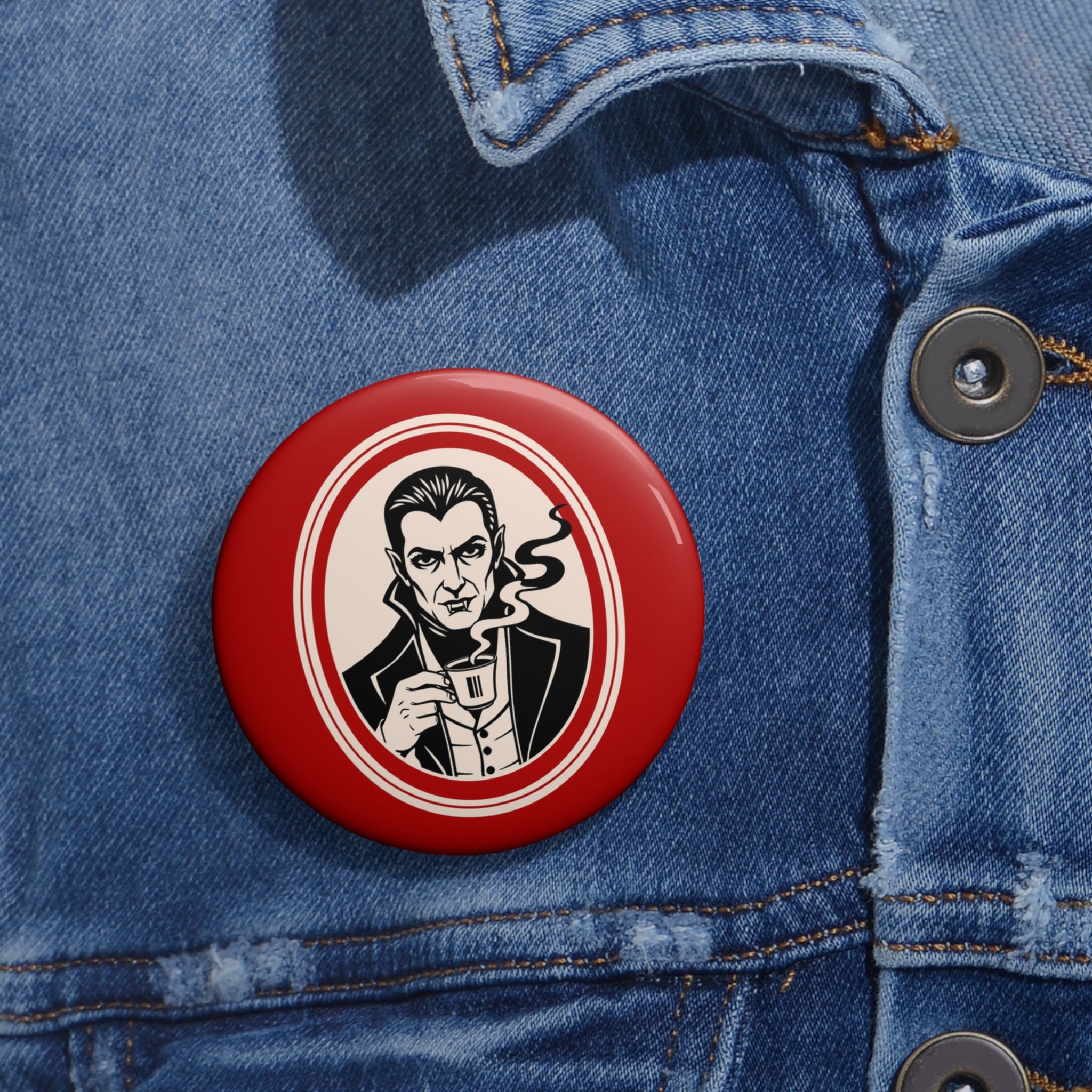 Coffee Pin Button
